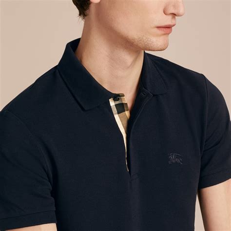 burberry piqué-poloshirt|burberry checked cotton shirt.